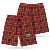 Innes Modern Tartan Crest Men's Beach Shorts