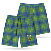 Johnson Ancient Tartan Crest Men's Beach Shorts