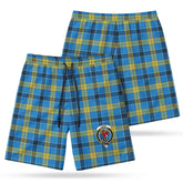 Laing Tartan Crest Men's Beach Shorts