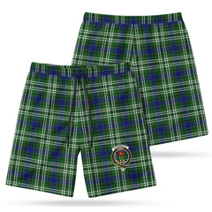 Learmonth Tartan Crest Men's Beach Shorts