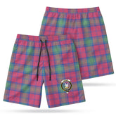 Lindsay Ancient Tartan Crest Men's Beach Shorts