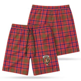 Lumsden Modern Tartan Crest Men's Beach Shorts