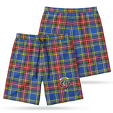 MacBeth Modern Tartan Crest Men's Beach Shorts