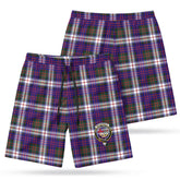 MacDonald Dress Modern Tartan Crest Men's Beach Shorts