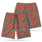 MacDougall Ancient Tartan Crest Men's Beach Shorts