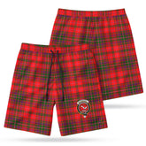 MacDougall Modern Tartan Crest Men's Beach Shorts