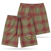 MacGillivray Hunting Ancient Tartan Crest Men's Beach Shorts