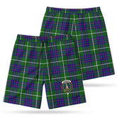 MacIntyre Hunting Modern Tartan Crest Men's Beach Shorts