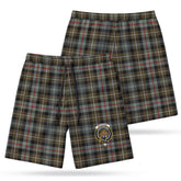 MacKenzie Weathered Tartan Crest Men's Beach Shorts