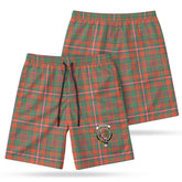 MacKinnon Ancient Tartan Crest Men's Beach Shorts
