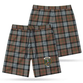 MacLaren Weathered Tartan Crest Men's Beach Shorts
