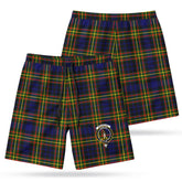 MacLellan Modern Tartan Crest Men's Beach Shorts