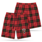 MacQueen Modern Tartan Crest Men's Beach Shorts