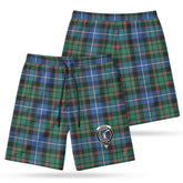 MacRae Hunting Ancient Tartan Crest Men's Beach Shorts