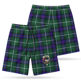 McDonald of the Isles Hunting Modern Tartan Crest Men's Beach Shorts