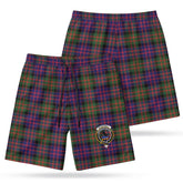 McDonnell of Glengarry Modern Tartan Crest Men's Beach Shorts