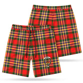 McGill Modern Tartan Crest Men's Beach Shorts