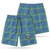 McIntyre Hunting Ancient Tartan Crest Men's Beach Shorts