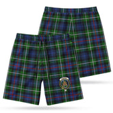 McKenzie Modern Tartan Crest Men's Beach Shorts