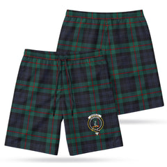 McKinlay Modern Tartan Crest Men's Beach Shorts