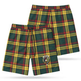 McMillan Old Modern Tartan Crest Men's Beach Shorts
