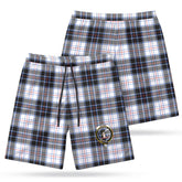 McRae Dress Modern Tartan Crest Men's Beach Shorts