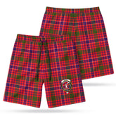 McRae Modern Tartan Crest Men's Beach Shorts