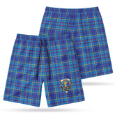 Mercer Modern Tartan Crest Men's Beach Shorts