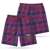 Montgomery Modern Tartan Crest Men's Beach Shorts