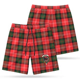 Nesbitt Modern Tartan Crest Men's Beach Shorts