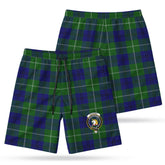 Oliphant Modern Tartan Crest Men's Beach Shorts