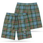 Paisley District Tartan Crest Men's Beach Shorts