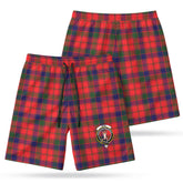 Reid Modern Tartan Crest Men's Beach Shorts