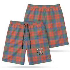 Robertson Ancient Tartan Crest Men's Beach Shorts