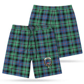 Rose Hunting Ancient Tartan Crest Men's Beach Shorts