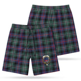Rose Hunting Modern Tartan Crest Men's Beach Shorts