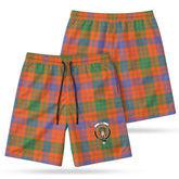 Ross Ancient Tartan Crest Men's Beach Shorts