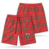 Ross Modern Tartan Crest Men's Beach Shorts