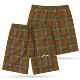 Scott Brown Modern Tartan Crest Men's Beach Shorts
