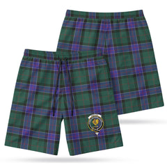 Sinclair Hunting Modern Tartan Crest Men's Beach Shorts