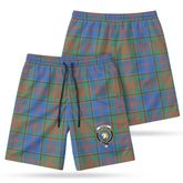 Stewart of Appin Hunting Ancient Tartan Crest Men's Beach Shorts