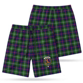 Sutherland Modern Tartan Crest Men's Beach Shorts