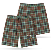 Thomson Hunting Modern Tartan Crest Men's Beach Shorts