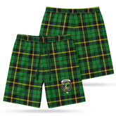 Wallace Hunting Modern Tartan Crest Men's Beach Shorts