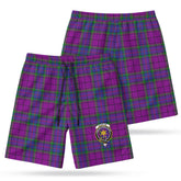Wardlaw Modern Tartan Crest Men's Beach Shorts