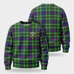 Duncan Modern Tartan Crest Sweater