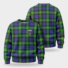 Gordon Modern Tartan Crest Sweater