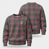 MacFarlane Hunting Modern Tartan Crest Sweater