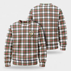 Stewart Dress Modern Tartan Crest Sweater