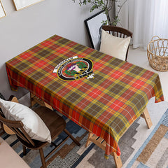 Buchanan Old Set Weathered Tartan Crest Tablecloth